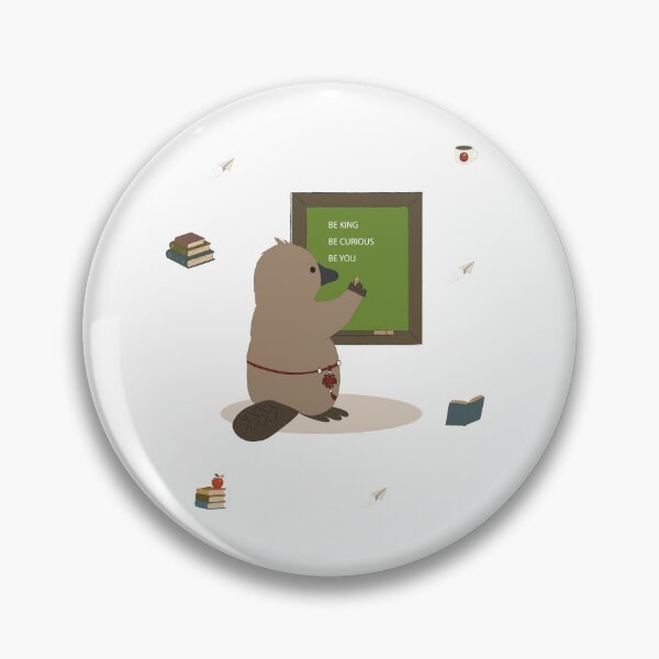 Item preview, Cute Platypus Character Writing on a School Blackboard designed and sold by TatinkaArtskill.