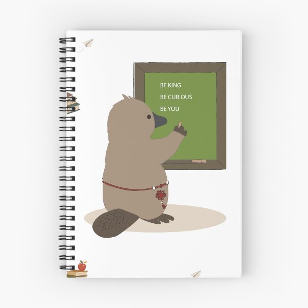 Item preview, Cute Platypus Character Writing on a School Blackboard designed and sold by TatinkaArtskill.