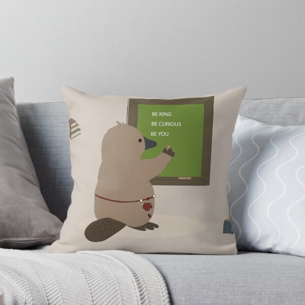 Item preview, Cute Platypus Character Writing on a School Blackboard designed and sold by TatinkaArtskill.