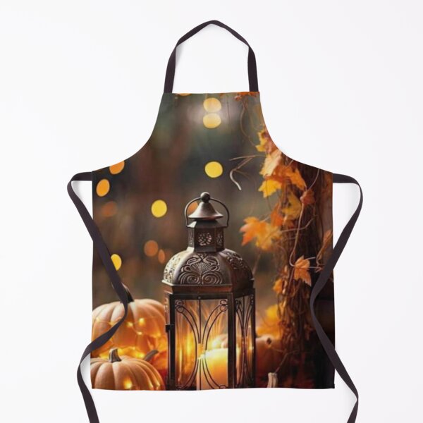 Item preview, Cozy Autumn Vintage Lantern with Glowing Pumpkins and String Lights — Fall Bokeh Art designed and sold by LYAN-STORE.