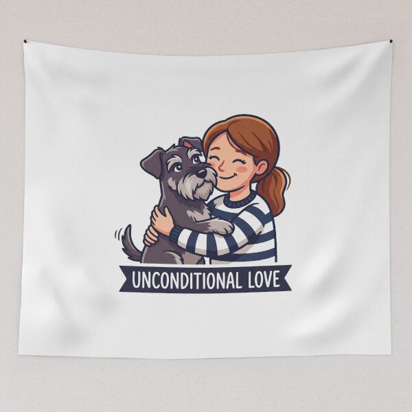 Item preview, Unconditional Love Mini Schnauzer Bond designed and sold by Bad-Decisions-Designs.