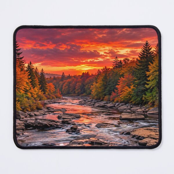 Item preview, Autumn River Valley at Sunset designed and sold by Wild Bloom Paws.