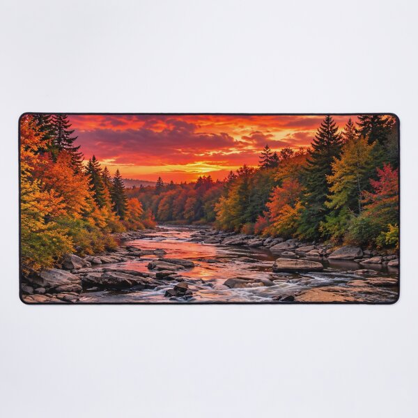 Item preview, Autumn River Valley at Sunset designed and sold by Wild Bloom Paws.