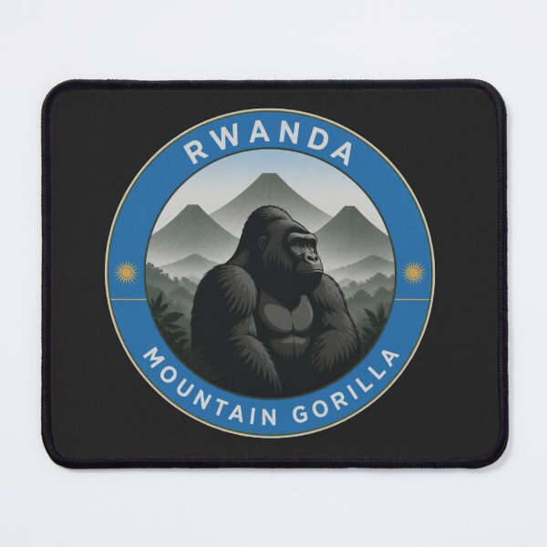 Item preview, Rwanda Mountain Gorilla · Volcanoes National Park Badge designed and sold by The Digital Compass.