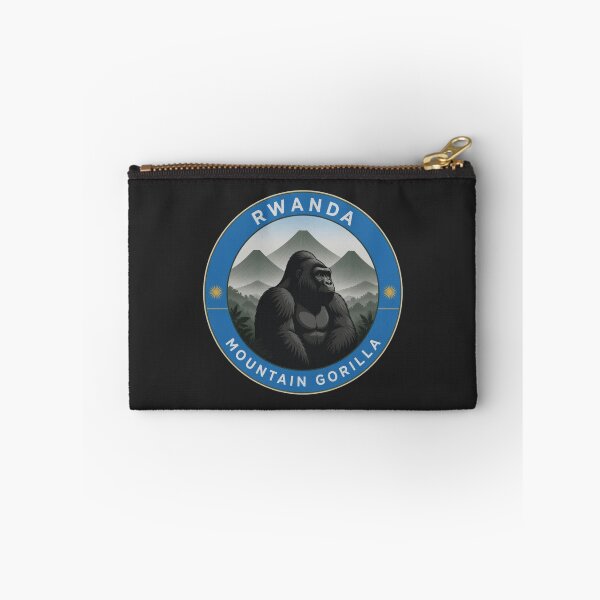 Item preview, Rwanda Mountain Gorilla · Volcanoes National Park Badge designed and sold by The Digital Compass.