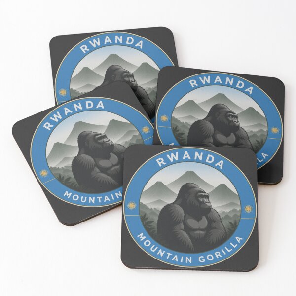 Item preview, Rwanda Mountain Gorilla · Volcanoes National Park Badge designed and sold by The Digital Compass.