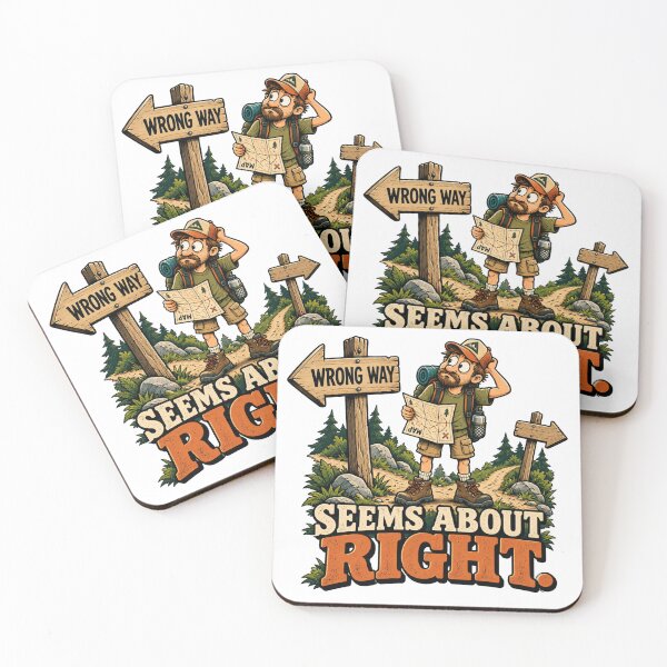 Item preview, Funny Hiking Wrong Way Seems About Right Hiker designed and sold by OUICHA.