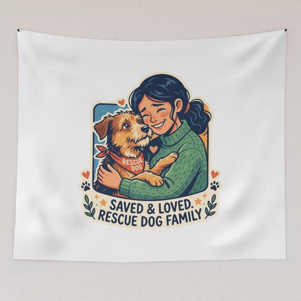 Item preview, Saved And Loved Rescue Dog Family designed and sold by Bad-Decisions-Designs.
