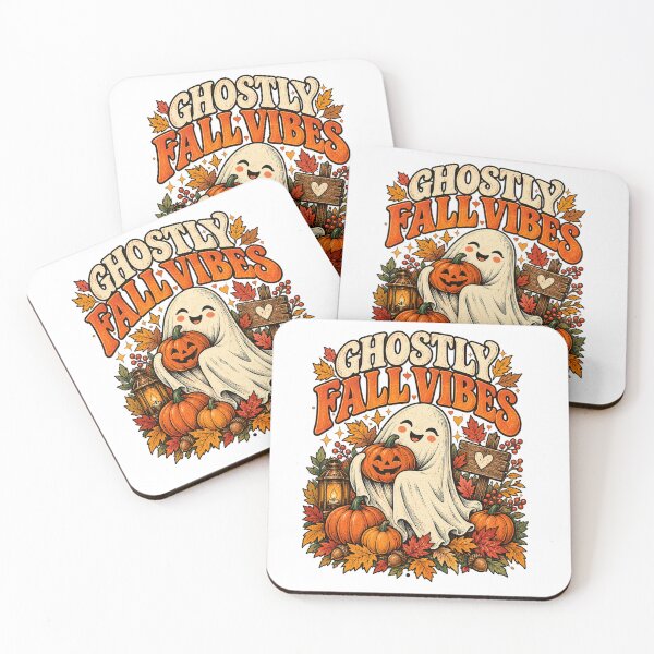 Item preview, Ghostly Fall Vibes T-Shirt, Cute Halloween Ghost Pumpkin Autumn Gift, Cozy Fall Spooky Season Graphic Tee designed and sold by JHINDesigns ⭐⭐⭐⭐⭐.