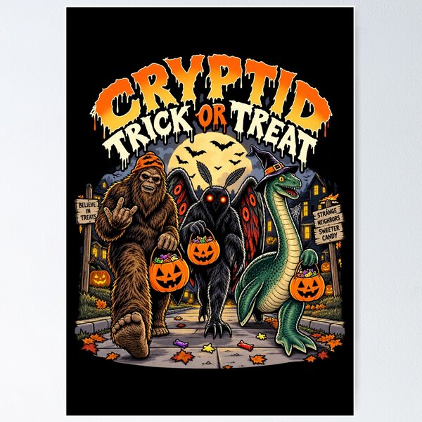 Item preview, Cryptids - Trick or Treat Halloween designed and sold by SidTastic .