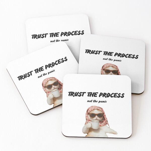 Item preview, Trust the process not the panic| funny quote with cat picture  designed and sold by Kreative-Hub.
