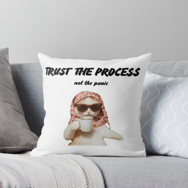 Item preview, Trust the process not the panic| funny quote with cat picture  designed and sold by Kreative-Hub.