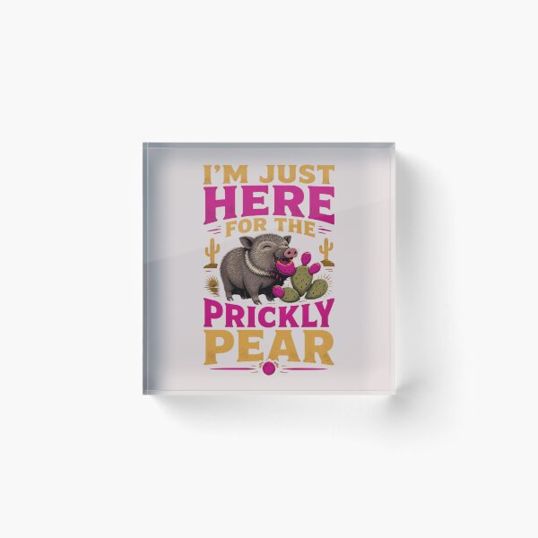 Item preview, Funny Javelina and Prickly Pear – Collared Peccary Arizona designed and sold by Art-Arcade6.
