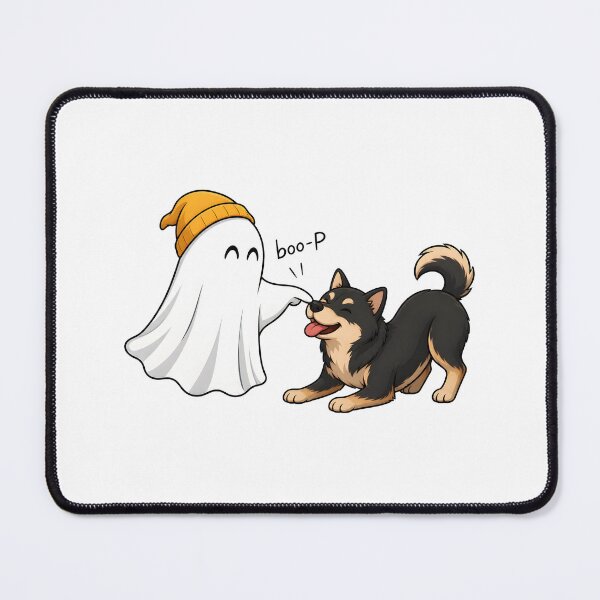 Item preview, Boo-p Ghost Dog Playful Cute Funny designed and sold by OlyvieArt.