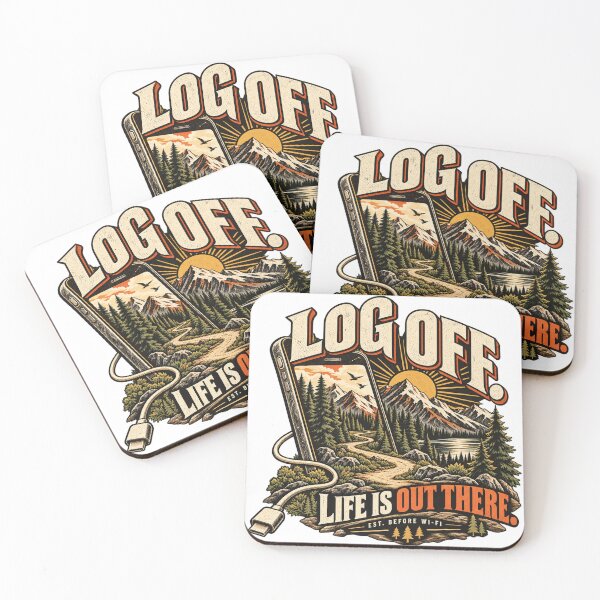 Item preview, Log Off – Life Is Out There | Vintage Digital Detox Outdoor Design designed and sold by OMAR SAYOURI.