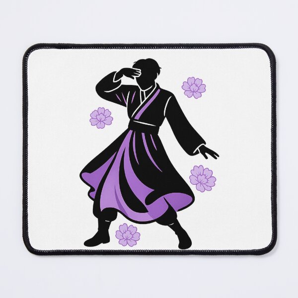 Item preview, Hanbok Silhouette – K-Pop Purple Aesthetic Illustration designed and sold by bloomling.