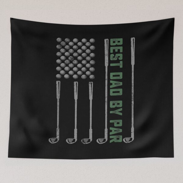 Item preview, Best Dad By Par Vintage Golf Clubs American Flag designed and sold by WhimsyWeird.