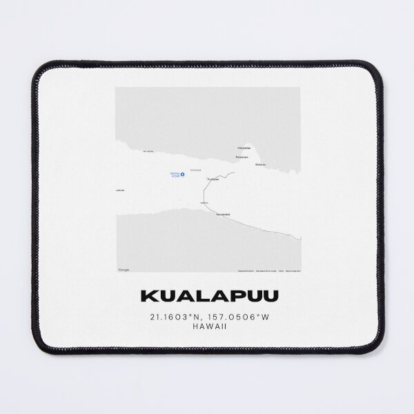 Item preview, Kualapuu Molokai Map | Minimalist Hawaii Island Location Design designed and sold by RM-Journey.