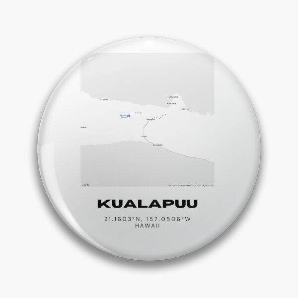 Item preview, Kualapuu Molokai Map | Minimalist Hawaii Island Location Design designed and sold by RM-Journey.