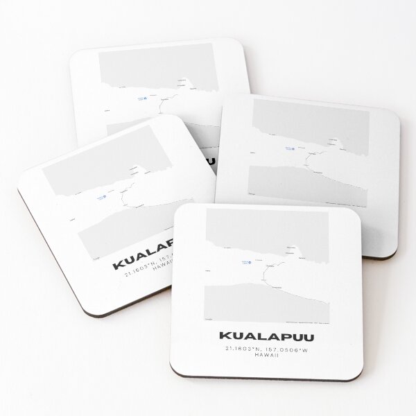 Item preview, Kualapuu Molokai Map | Minimalist Hawaii Island Location Design designed and sold by RM-Journey.