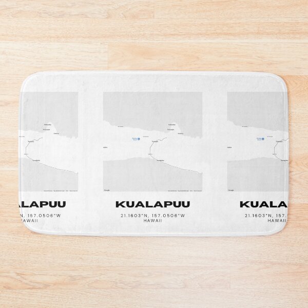 Item preview, Kualapuu Molokai Map | Minimalist Hawaii Island Location Design designed and sold by RM-Journey.