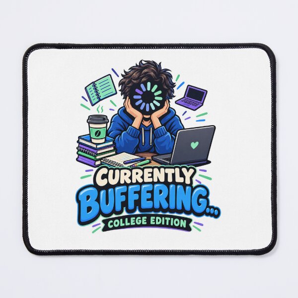 Item preview, Currently Buffering College Edition – Funny Student Life T-Shirt designed and sold by Print-Mingle01.