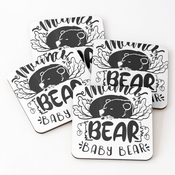 Item preview, Mama Bear Baby Bear Sleeping Bear Nature Foliage designed and sold by WhimsyWeird.