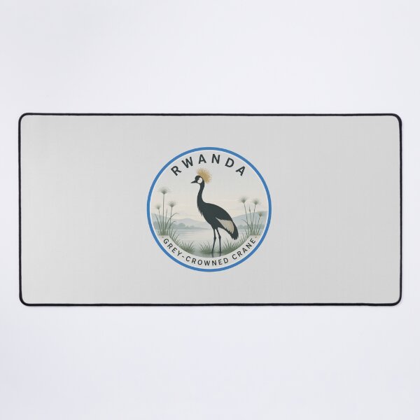 Item preview, Rwanda Grey‑Crowned Crane · National Bird Badge designed and sold by The Digital Compass.