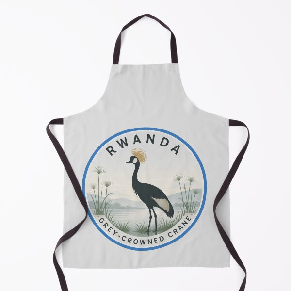 Item preview, Rwanda Grey‑Crowned Crane · National Bird Badge designed and sold by The Digital Compass.