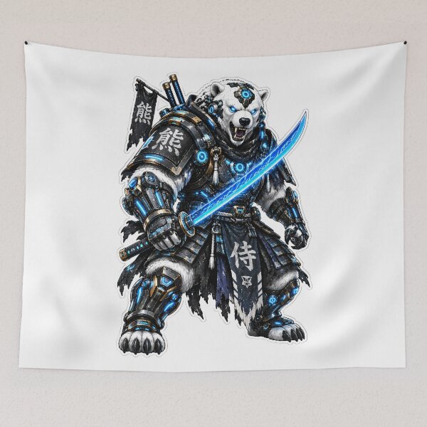 Item preview, Cyberpunk Cyber Samurai Bear Armor Art designed and sold by RiteshCenter .