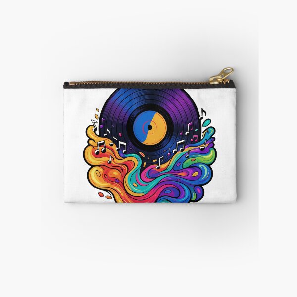 Item preview, Vinyl record melting into colorful waves designed and sold by DVerse Studio.