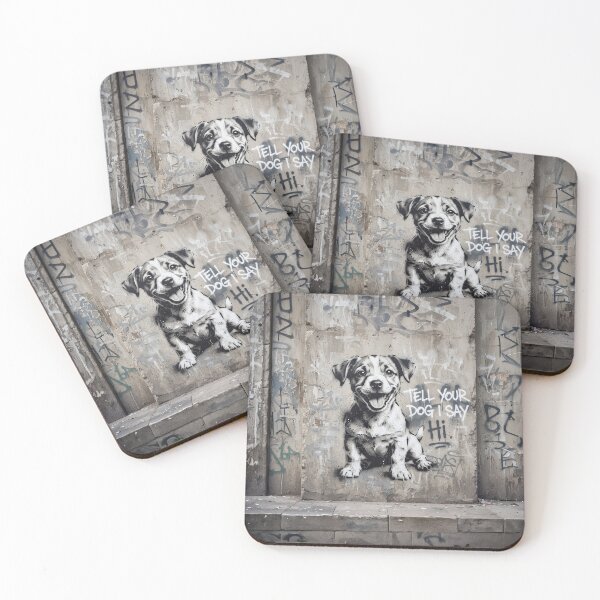 Item preview, Gritty Urban Dog Street Art designed and sold by Home Decor Art.