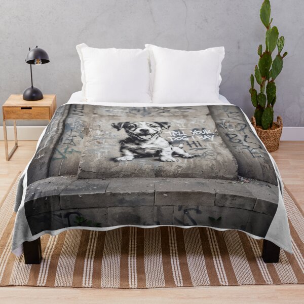 Item preview, Gritty Urban Dog Street Art designed and sold by Home Decor Art.