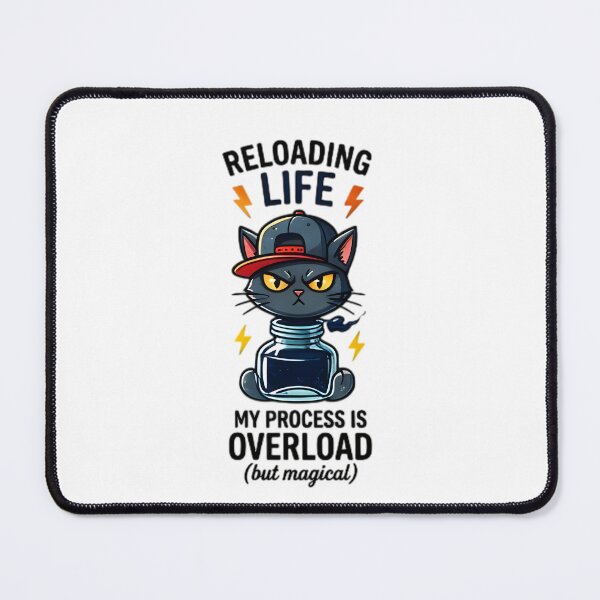 Item preview, Reloading Life Magic Electric Black Cat Design designed and sold by Pyt27.