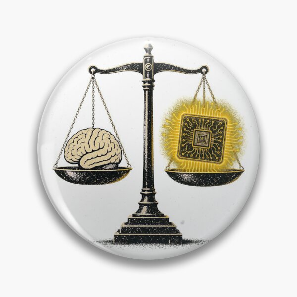 Item preview, Funny Brain vs AI Balance Shirt | Sarcastic Percentage Joke Tee | Trendy Tech Graphic T-Shirt designed and sold by RokomariFabric.