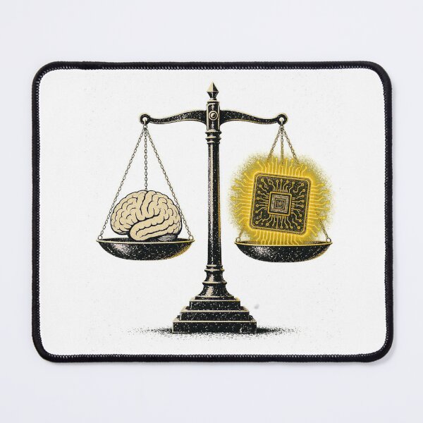 Item preview, Funny Brain vs AI Balance Shirt | Sarcastic Percentage Joke Tee | Trendy Tech Graphic T-Shirt designed and sold by RokomariFabric.