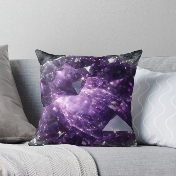 Item preview, Glowing Purple Amethyst Geode Crystal — Sparkling Mystical Mineral Macro designed and sold by LYAN-STORE.