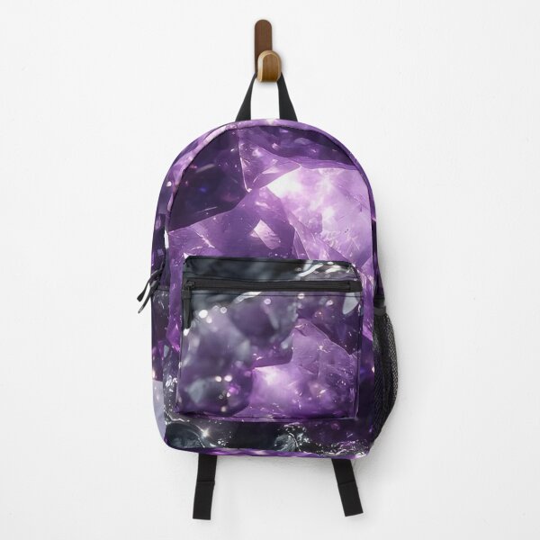 Item preview, Glowing Purple Amethyst Geode Crystal — Sparkling Mystical Mineral Macro designed and sold by LYAN-STORE.