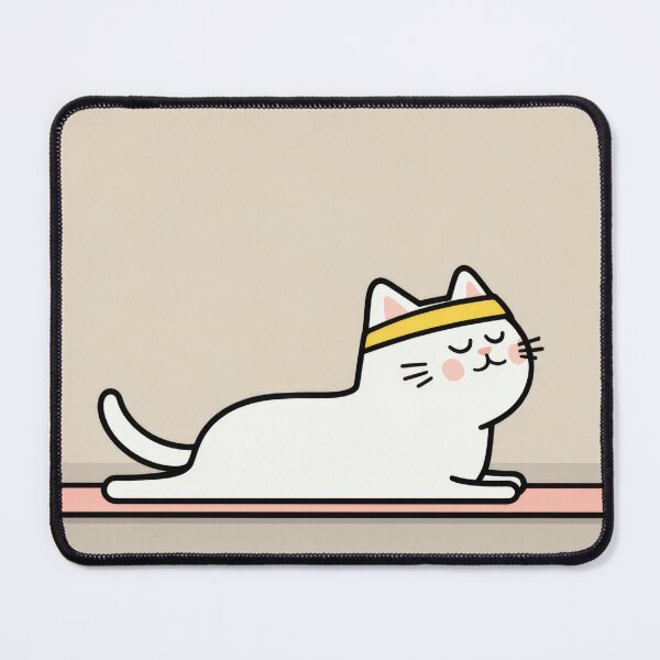 Item preview, Cat doing yoga on mat designed and sold by anytka.