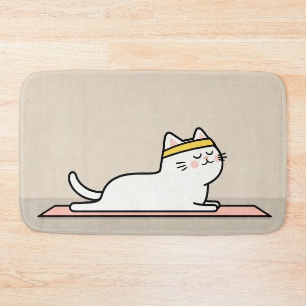 Item preview, Cat doing yoga on mat designed and sold by anytka.