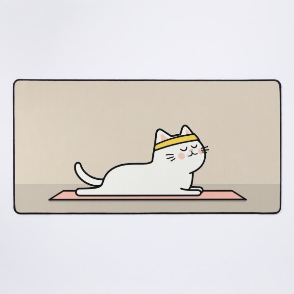 Item preview, Cat doing yoga on mat designed and sold by anytka.