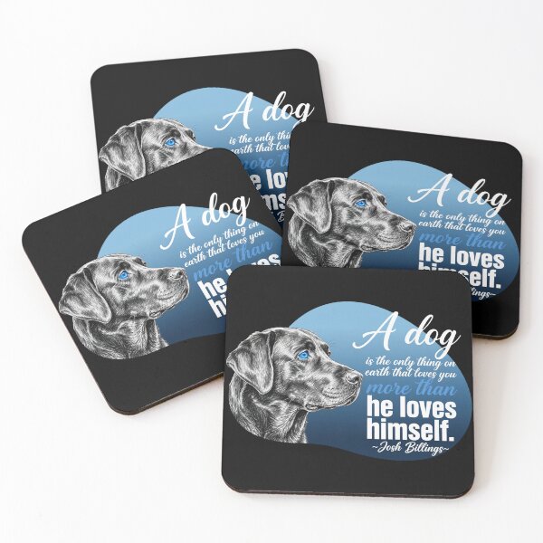 Item preview, A Dog Is The Only Thing On Earth That Loves You More Than Himself - Black Labrador Quote designed and sold by Vibe-Vary.