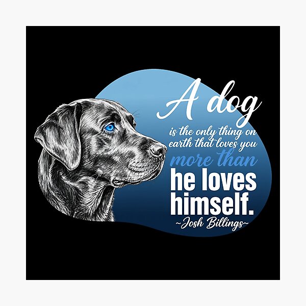 Item preview, A Dog Is The Only Thing On Earth That Loves You More Than Himself - Black Labrador Quote designed and sold by Vibe-Vary.