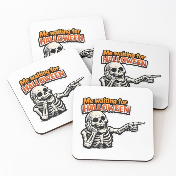 Item preview, Halloween Funny Skeleton Meme Gift Me Waiting For designed and sold by Artycom.