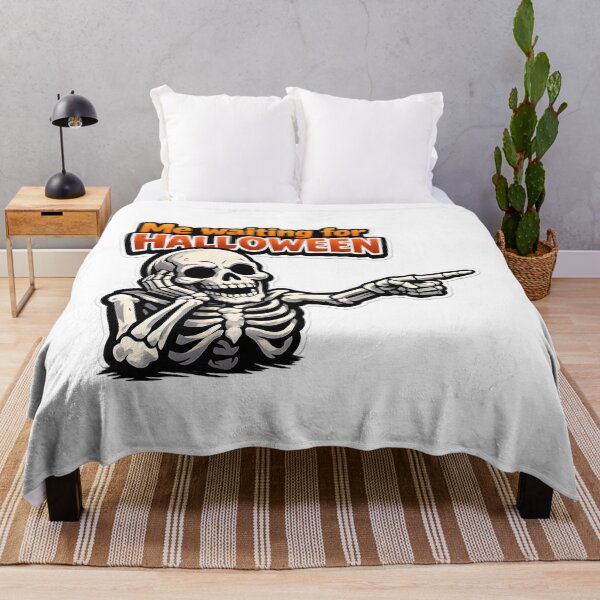 Item preview, Halloween Funny Skeleton Meme Gift Me Waiting For designed and sold by Artycom.