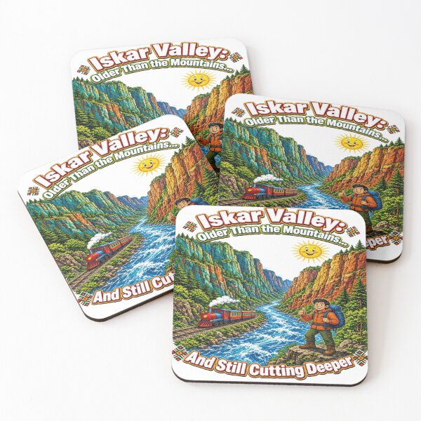 Item preview, Iskar Valley: Older Than the Mountains... And Still Cutting Deeper - Bulgaria Scenic Railway T-Shirt designed and sold by Sushikidsntoddlers.