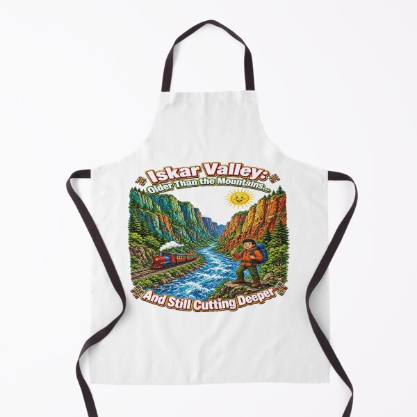 Item preview, Iskar Valley: Older Than the Mountains... And Still Cutting Deeper - Bulgaria Scenic Railway T-Shirt designed and sold by Sushikidsntoddlers.