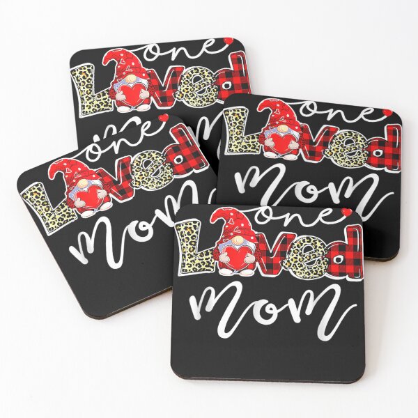 Item preview, One Loved Mom Gnome Leopard Red Plaid Mother's Day designed and sold by WhimsyWeird.