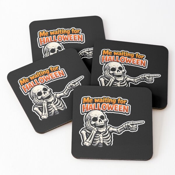 Item preview, Halloween Funny Skeleton Meme Gift Me Waiting For designed and sold by Artycom.