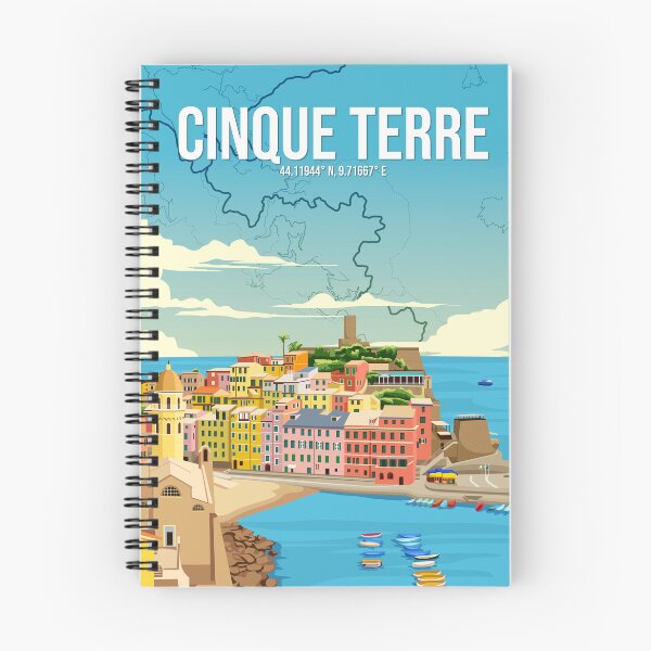 Item preview, Cinque Terre Italy Coastal Village Map Art designed and sold by Stadify.